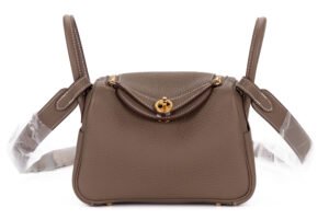 Hermès Mini Lindy Etoupe Clemnce Gold Hardware