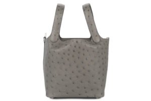 Hermès Picotin 18 Gris Meyer Ostrich Palladium Hardware