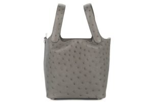 Hermès Picotin 18 Gris Meyer Ostrich Palladium Hardware