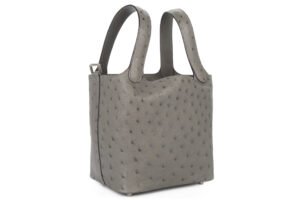 Hermès Picotin 18 Gris Meyer Ostrich Palladium Hardware - Image 3
