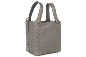 Hermès Picotin 18 Gris Meyer Ostrich Palladium Hardware - Image 3