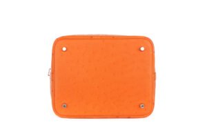 Hermès Picotin 22 Orange Ostrich Palladium Hardware - Image 6