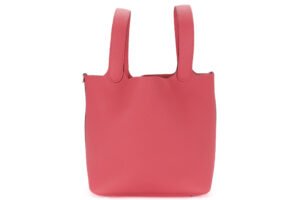 Hermès Picotin 22 Rose Azalee Clemence Palladium Hardware