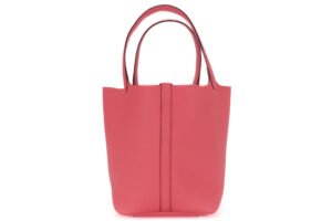 Hermès Picotin 22 Rose Azalee Clemence Palladium Hardware - Image 5