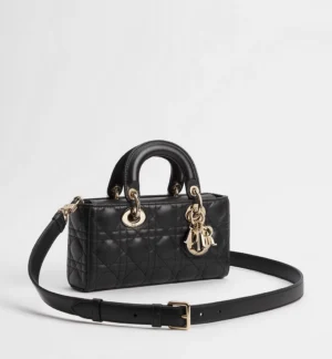 Dior Small Lady D-Joy Bag Black Cannage Lambskin - Image 3