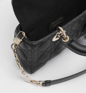 Dior Small Lady D-Joy Bag Black Cannage Lambskin - Image 4