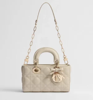 Dior Mini Lady D-Joy Bag Craie Cannage Lambskin - Image 3