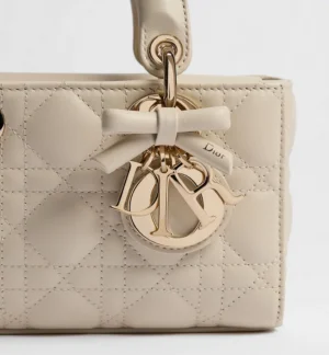 Dior Mini Lady D-Joy Bag Craie Cannage Lambskin - Image 4