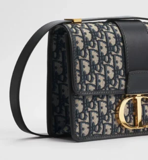 Dior 30 Montaigne Bag Blue  Oblique Jacquard - Image 5