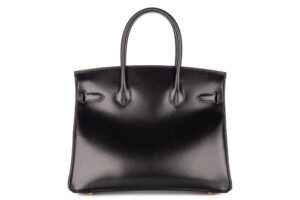 Hermès Birkin 30 Noir – Black Box Leather Retourne Gold Hardware - Image 4
