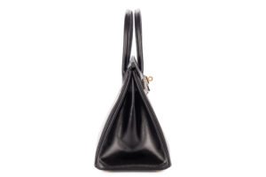 Hermès Birkin 30 Noir – Black Box Leather Retourne Gold Hardware - Image 6
