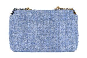 Chanel 19 Medium Blue Tweed Mixed Hardware - Image 4