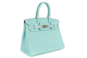 Hermès Birkin 30 Bleu Atoll Togo Palladium Hardware - Image 3