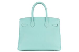 Hermès Birkin 30 Bleu Atoll Togo Palladium Hardware - Image 4