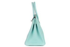 Hermès Birkin 30 Bleu Atoll Togo Palladium Hardware - Image 5