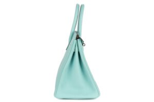 Hermès Birkin 30 Bleu Atoll Togo Palladium Hardware - Image 6