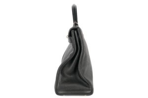 Hermès Kelly 40 Noir / Black Fjord Palladium Hardware - Image 5