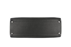 Hermès Kelly 40 Noir / Black Fjord Palladium Hardware - Image 6