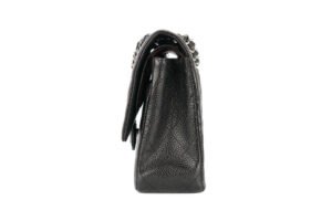 Chanel Medium Double Classic Flap Black Caviar Silver Hardware - Image 5