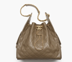 CHANEL 25 Medium Handbag Grained Calfskin & Gold-Tone Metal Dark Khak