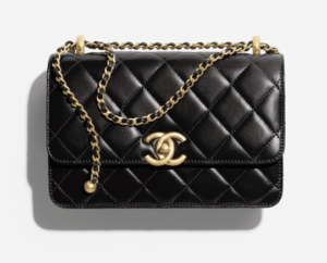 Chanel Small Flap Bag   Shiny Calfskin & Gold-Tone Metal  Black