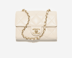 Chanel Mini Flap Bag Grained Calfskin & Gold-Tone Metal Light Beige