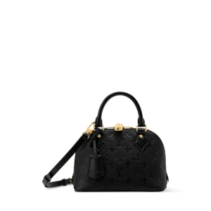 Louis Vuitton Alma BB Black Empreinte Leather Gold Hardware