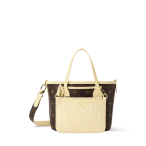 Louis Vuitton OnTheGo MM Monogram Canvas Beige Leather Gold Hardware