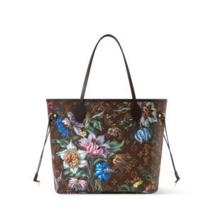 Louis Vuitton Neverfull MM Floral Monogram Canvas Gold Hardware