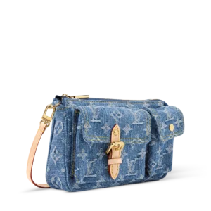 Louis Vuitton Pochette Accessoire Cargo Monogram Denim Gold Hardware - Image 3