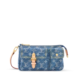Louis Vuitton Pochette Accessoire Cargo Monogram Denim Gold Hardware