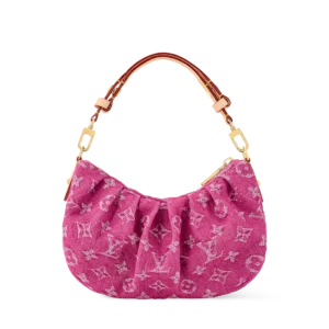 Louis Vuitton Pochette Valley Fuchsia Denim Monogram Gold Hardware
