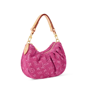 Louis Vuitton Pochette Valley Fuchsia Denim Monogram Gold Hardware - Image 5