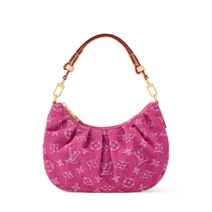 Louis Vuitton Pochette Valley Fuchsia Denim Monogram Gold Hardware - Image 6